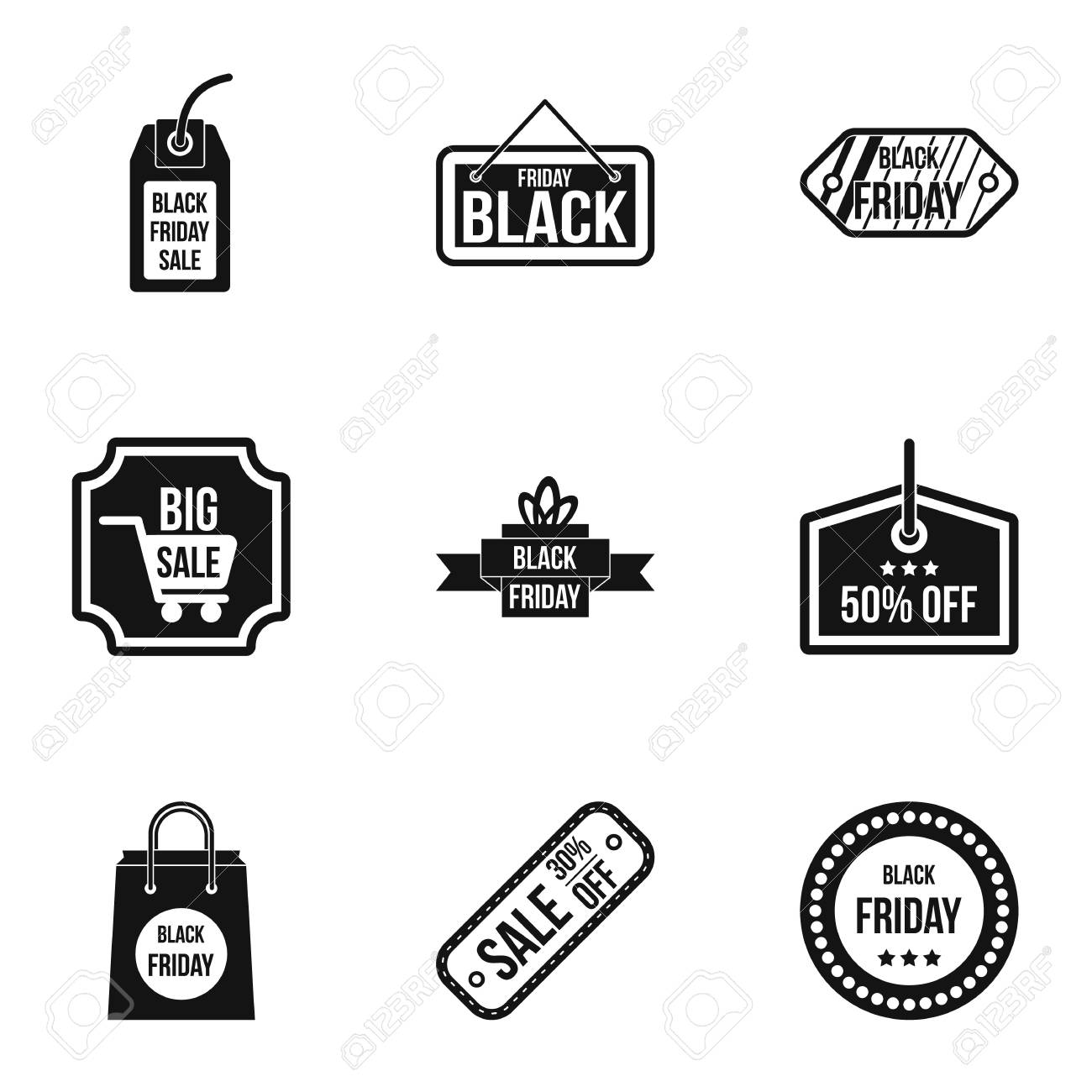 アイコン セットで発売 Web の 9 販売ベクトル アイコンのシンプルなイラストのイラスト素材 ベクタ Image