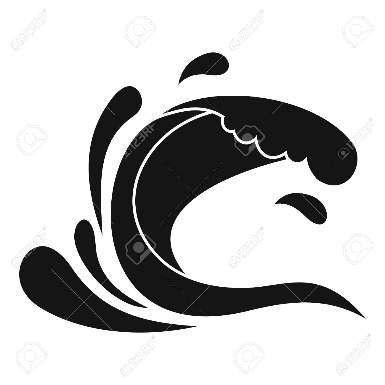 Water Wave Splash Icon Simple Illustration Of Water Wave Splash Royalty Free Cliparts Vectors And Stock Illustration Image