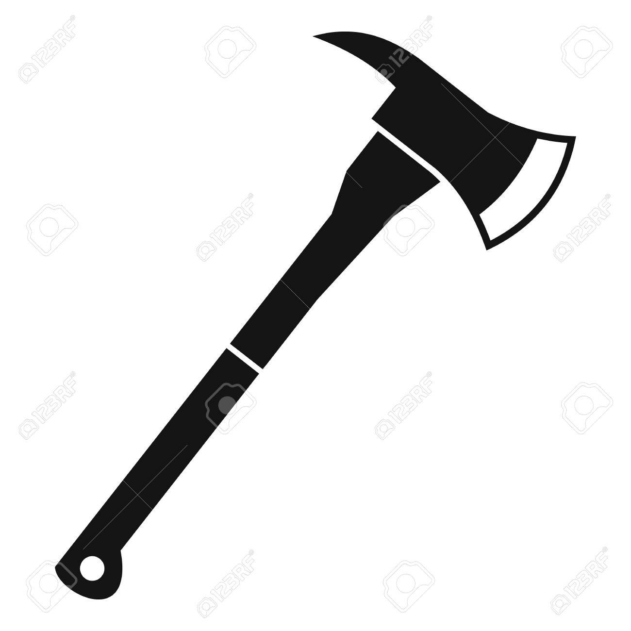 firefighter ax icon simple illustration of firefighter ax vector