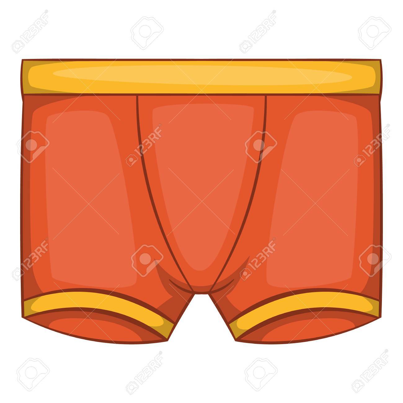 オレンジ色の男性ボクサー ブリーフ アイコン オレンジ色の男性ボクサー ブリーフ ベクトル アイコン Web 漫画イラスト のイラスト素材 ベクタ Image