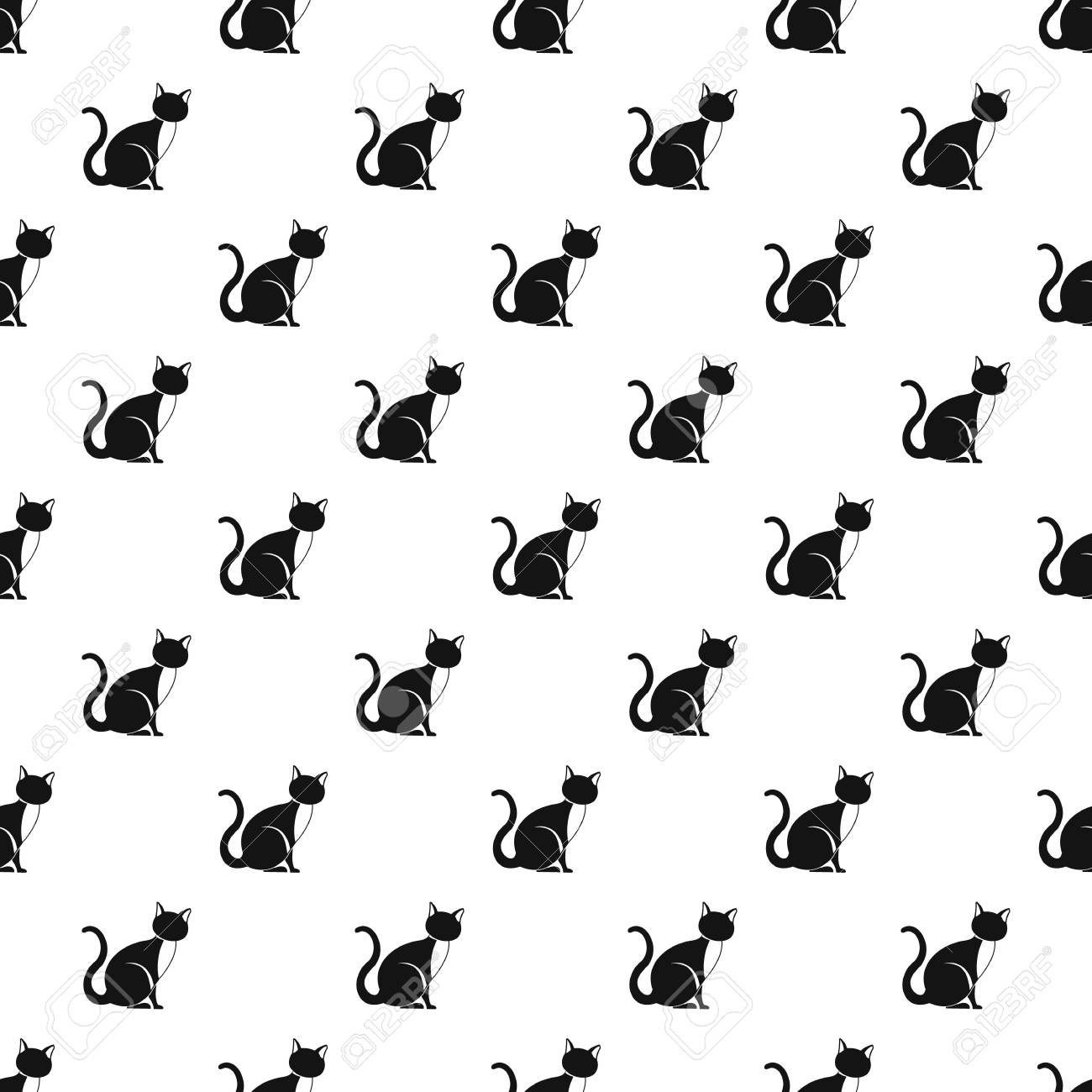 猫柄 Web の猫ベクトル パターンのシンプルなイラスト のイラスト素材 ベクタ Image