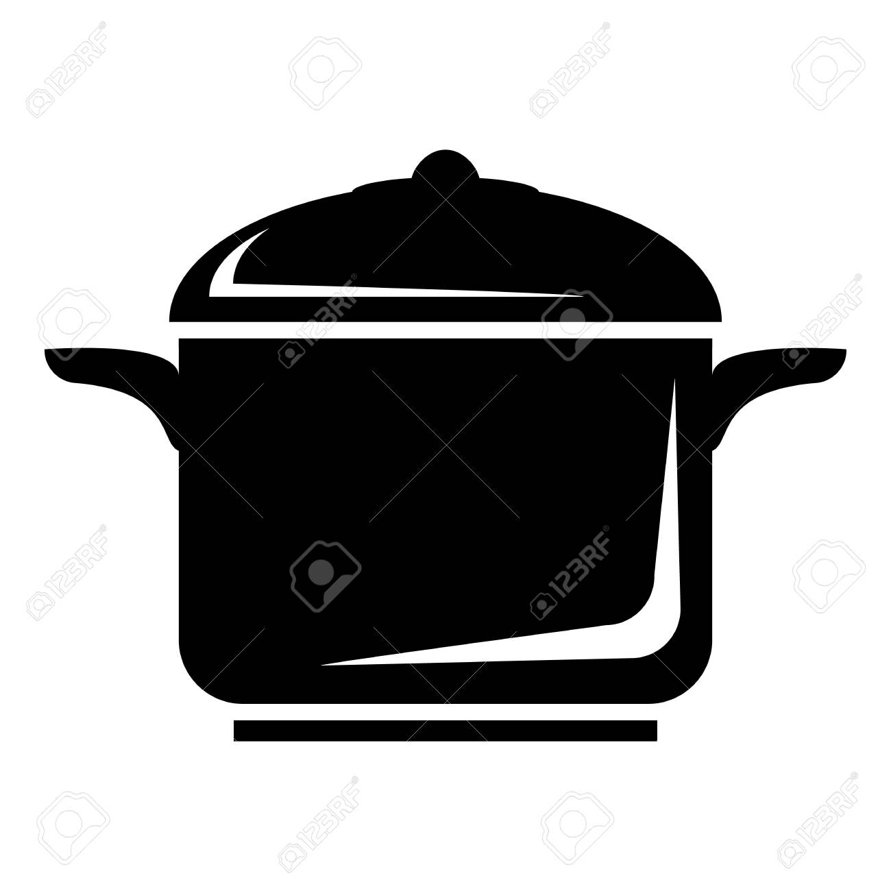 Pan para el icono de la cocción. El ejemplo simple de la cacerola para cocinar icono de vectores para la web Pan para el icono de la cocción. El ejemplo simple de la cacerola para cocinar icono de vectores para la web