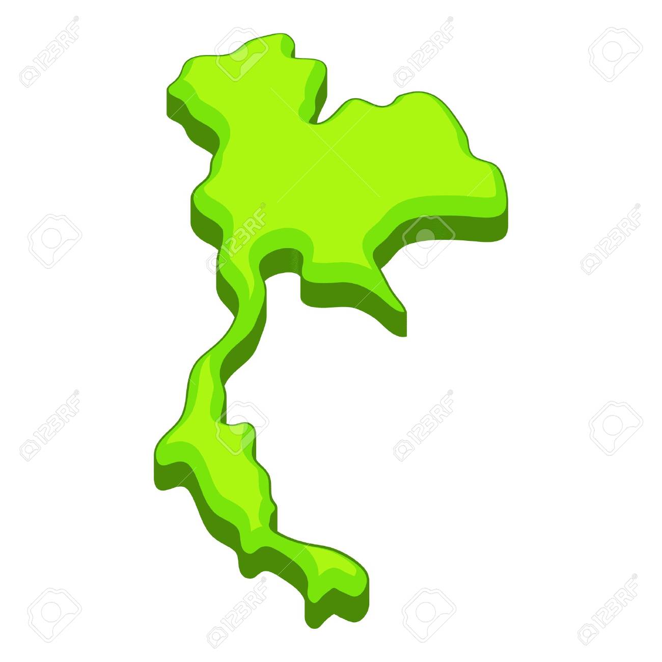 タイ地図アイコン 漫画のスタイル のイラスト素材 ベクタ Image