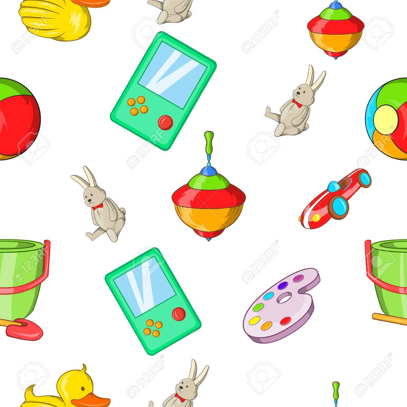 Modèle De Jeu Enfant. Illustration De Dessin Animé Du Motif De Jeu Enfant  Pour Le Web Clip Art Libres De Droits, Svg, Vecteurs Et Illustration. Image  70429395