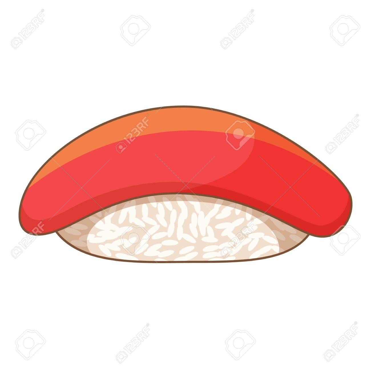 Tuna Sushi Icon Cartoon Illustration Of Tuna Sushi Vector Icon For Web Royalty Free Cliparts Vectors And Stock Illustration Image