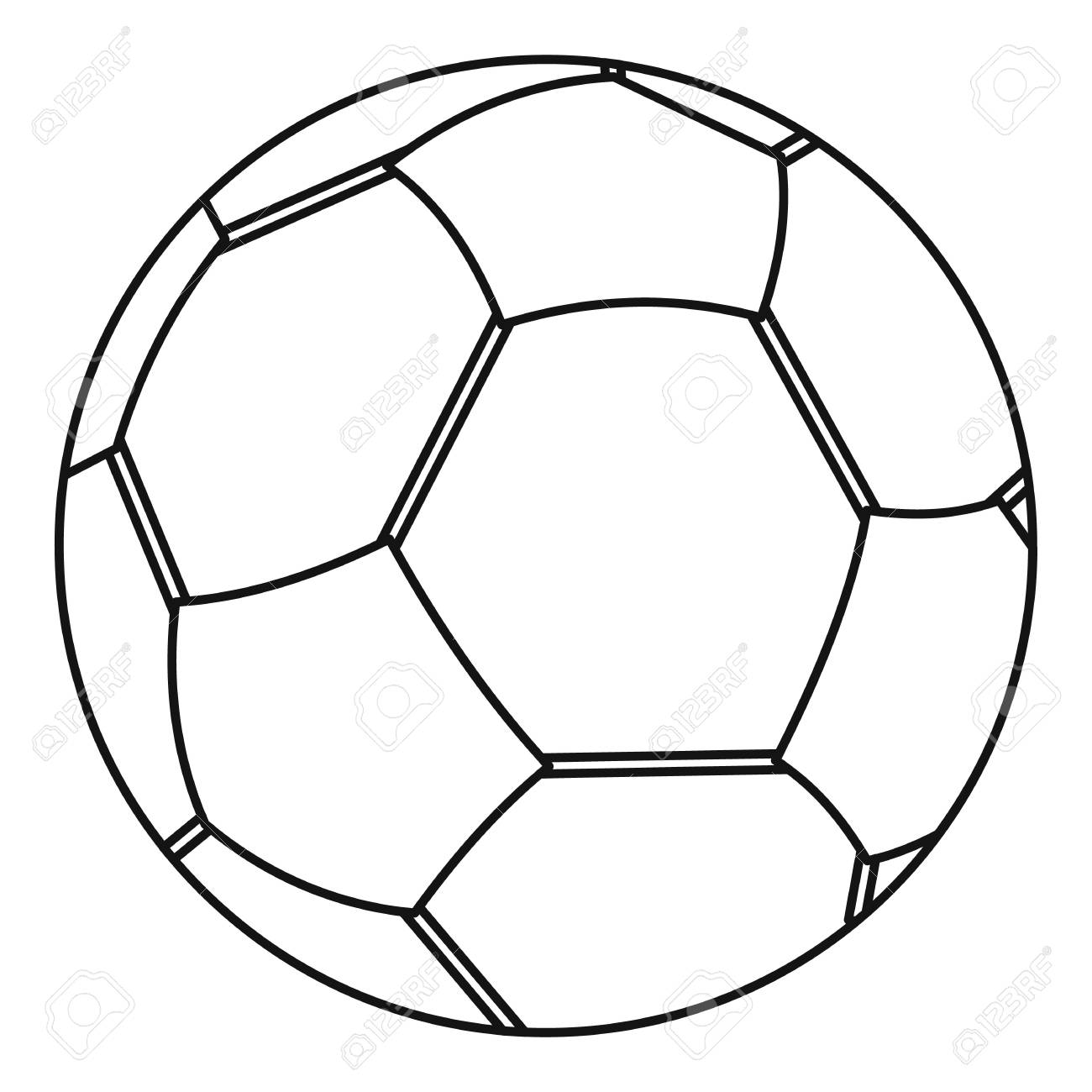 サッカー ボールのアイコン Web のサッカー ボール ベクトル アイコンの概要図のイラスト素材 ベクタ Image