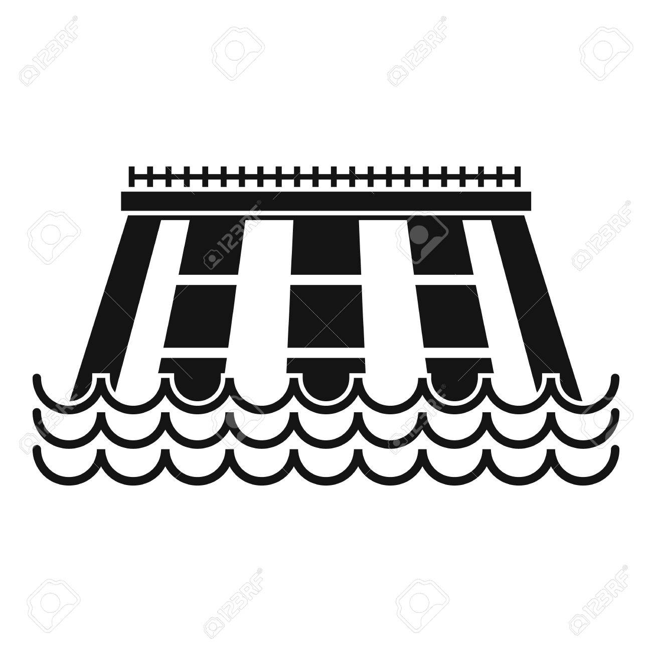 水力発電所のアイコン シンプルなスタイルのイラスト素材 ベクタ Image