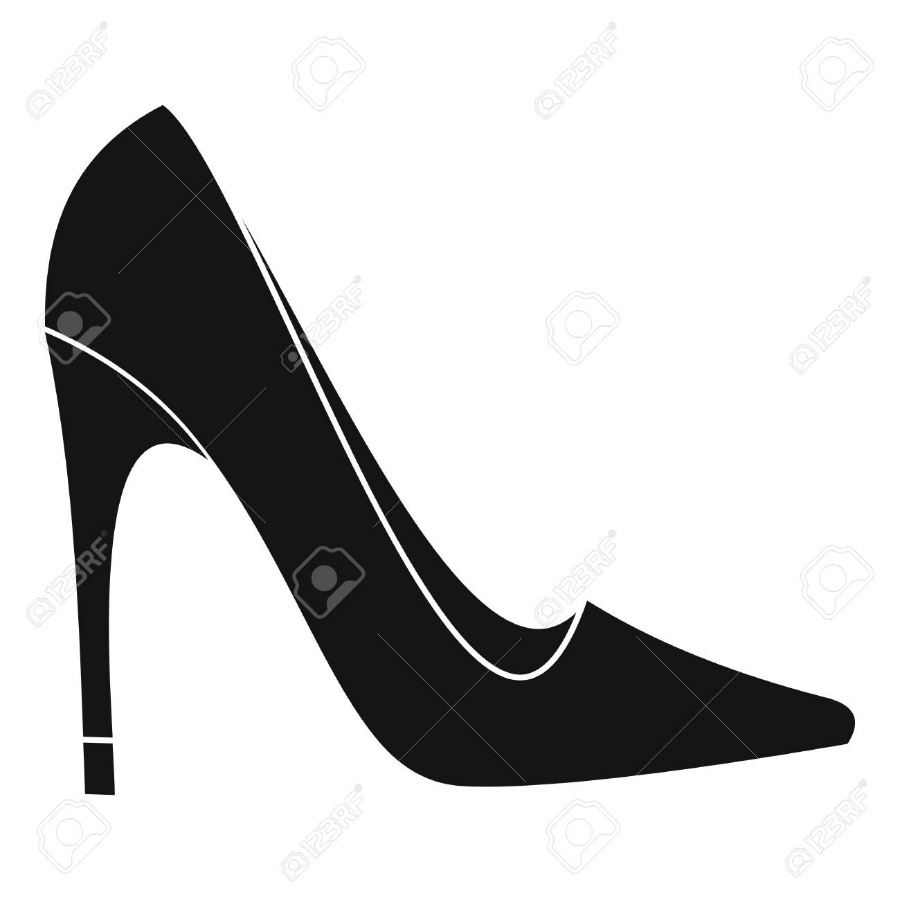 heeled shoes vector