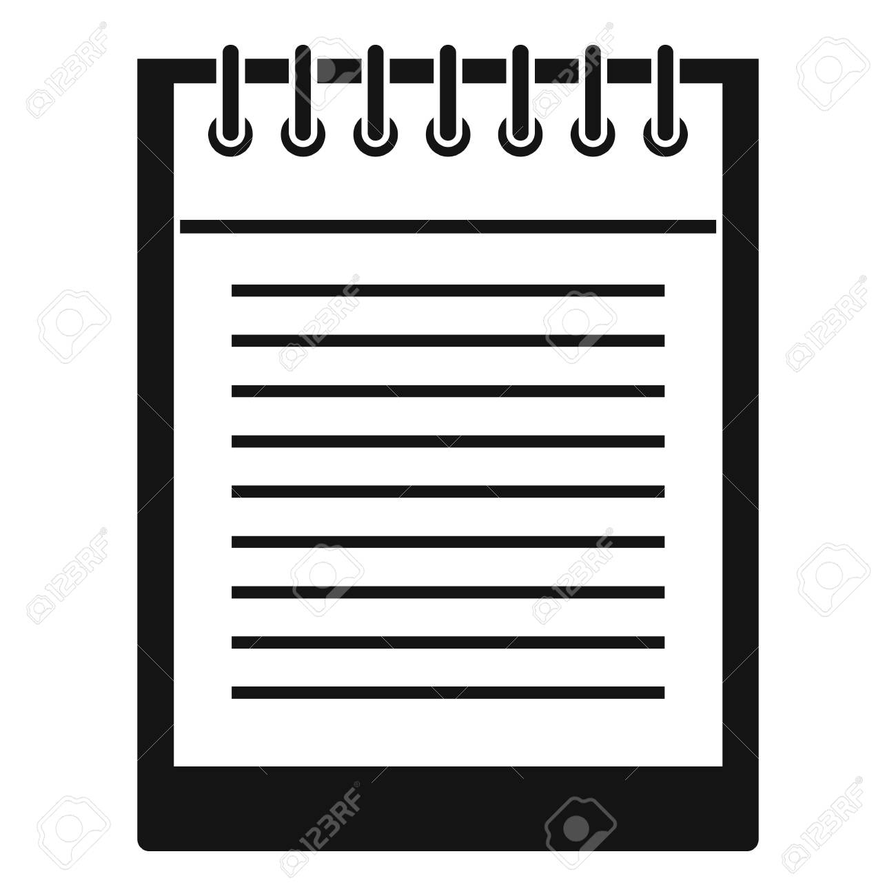 スパイラル メモ帳アイコン Web のスパイラル メモ帳ベクトル アイコンのシンプルなイラスト のイラスト素材 ベクタ Image