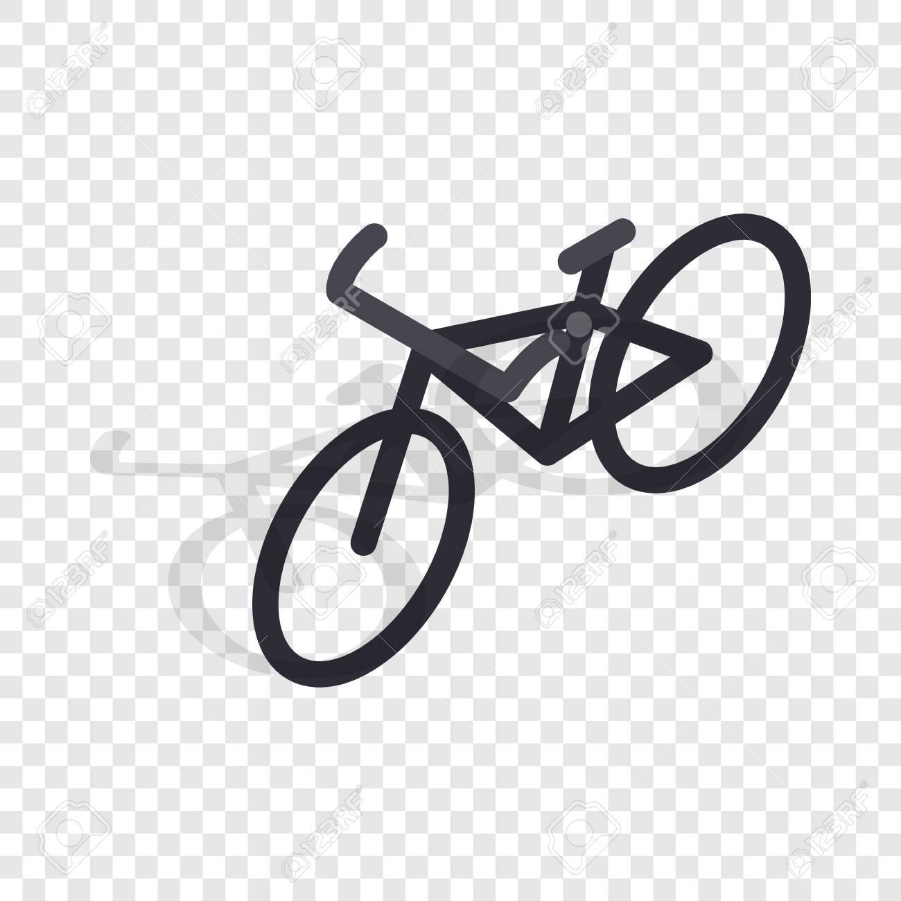 Black Bike Isometric Icon 3d On A Transparent Background Vector Illustration Stock Black Bike Isometric Icon 3d On A Transparent Background Vector Illustration Stock