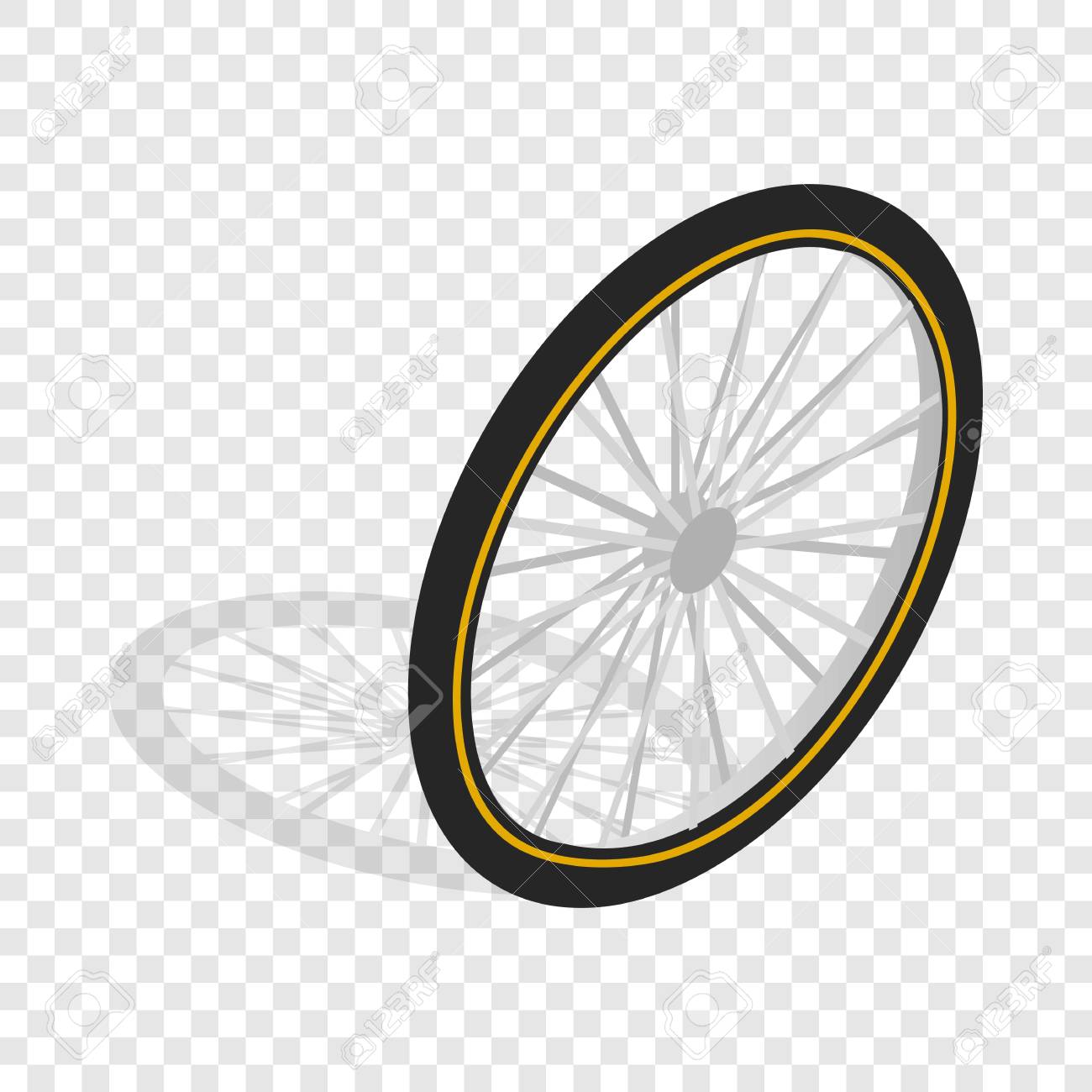 Bicycle Whee Isometric Icon 3d On A Transparent Background Vector Illustration Stock Bicycle Whee Isometric Icon 3d On A Transparent Background Vector Illustration Stock