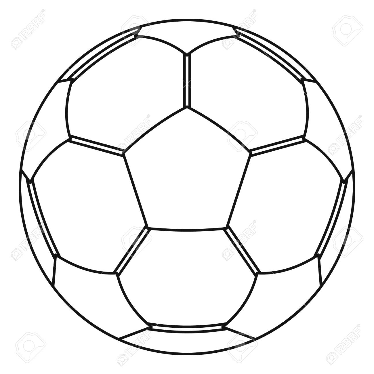 サッカー ボールのアイコン Web のサッカー ボール ベクトル アイコンの概要図のイラスト素材 ベクタ Image
