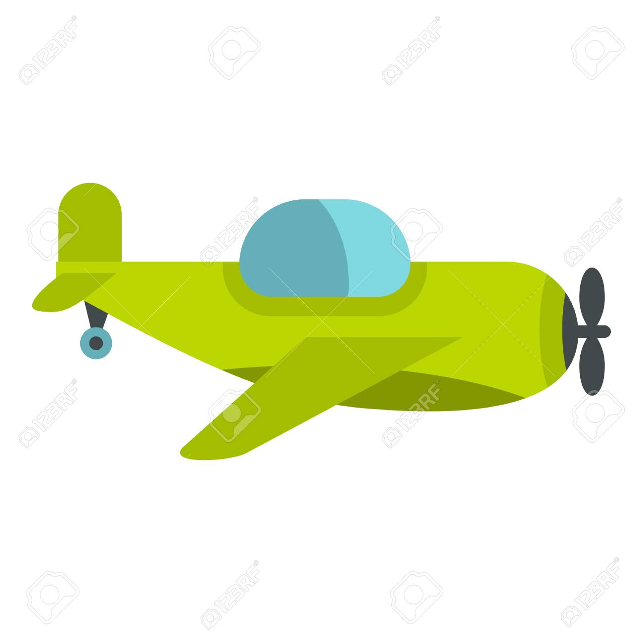green toy plane