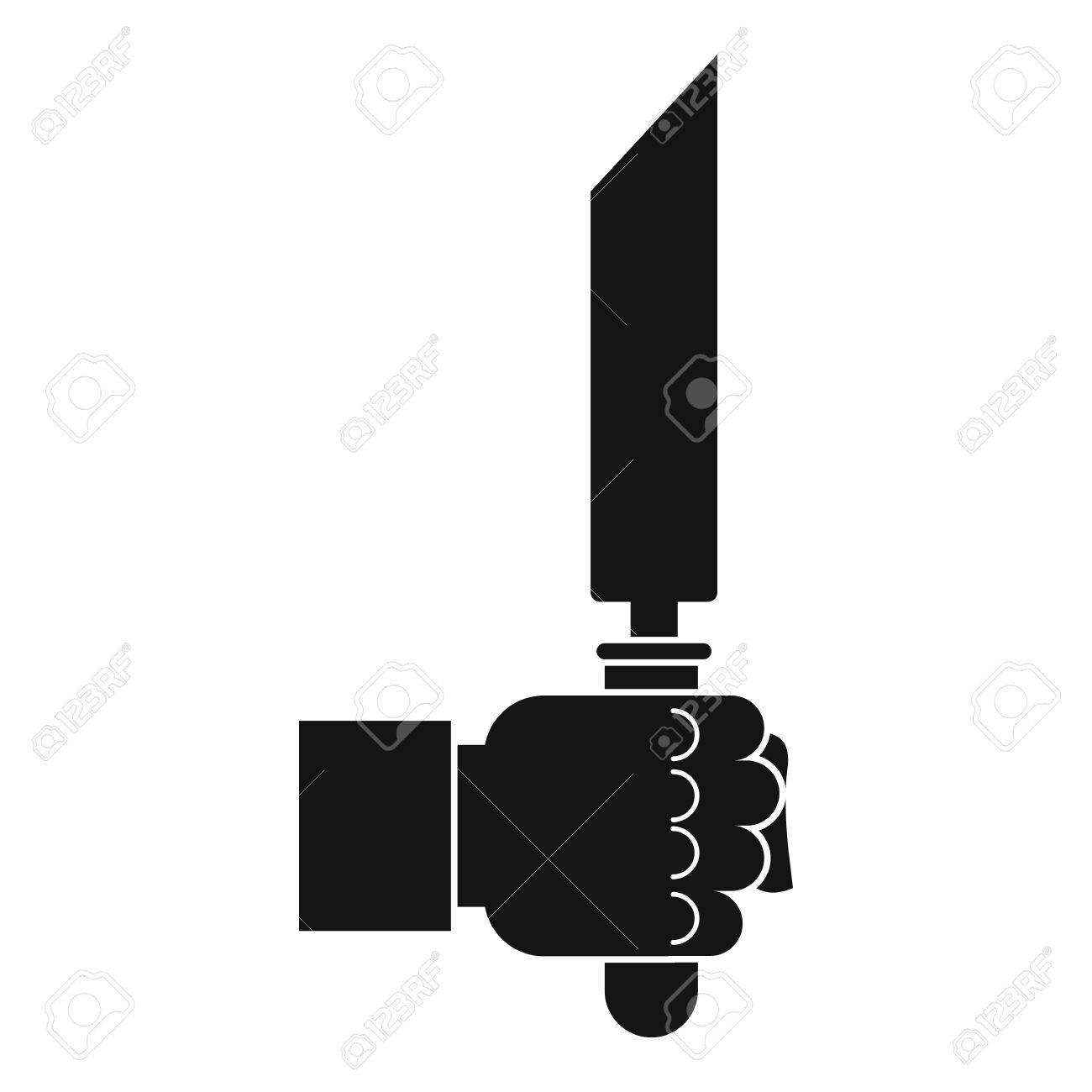 ピンセットやペンチ人間手のアイコン シンプルなスタイルでのイラスト素材 ベクタ Image