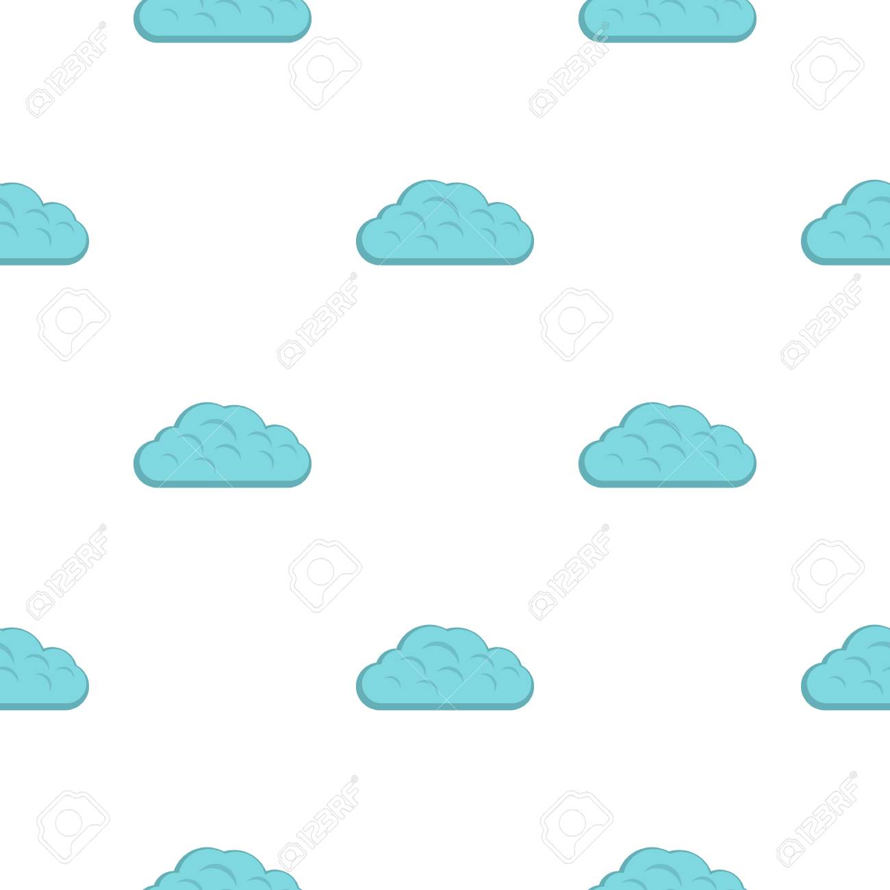 冬の雲パターン フラット のイラスト素材 ベクタ Image