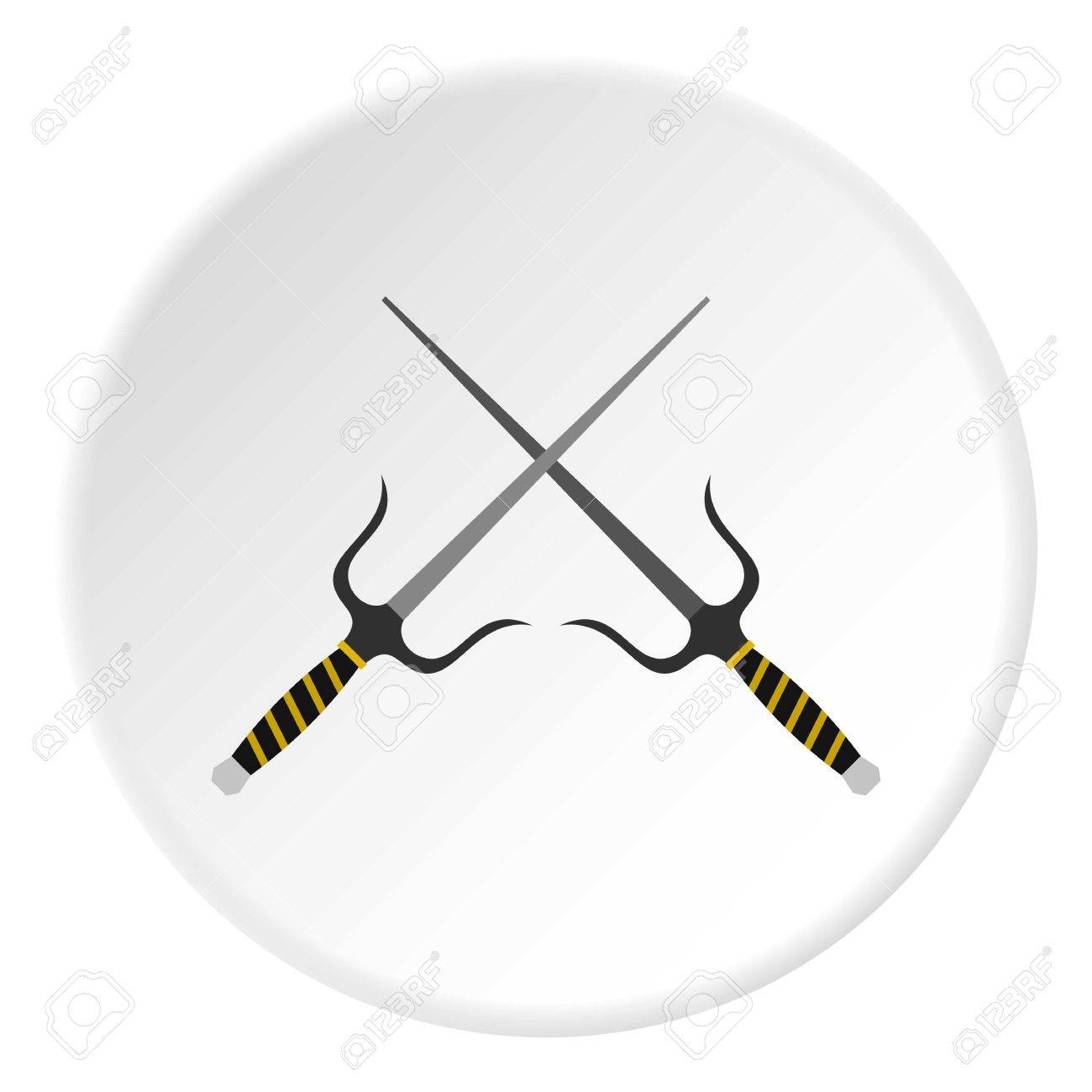 サイの武器アイコン円のイラスト素材 ベクタ Image