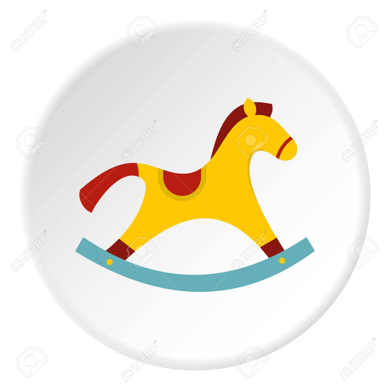 yellow rocking horse