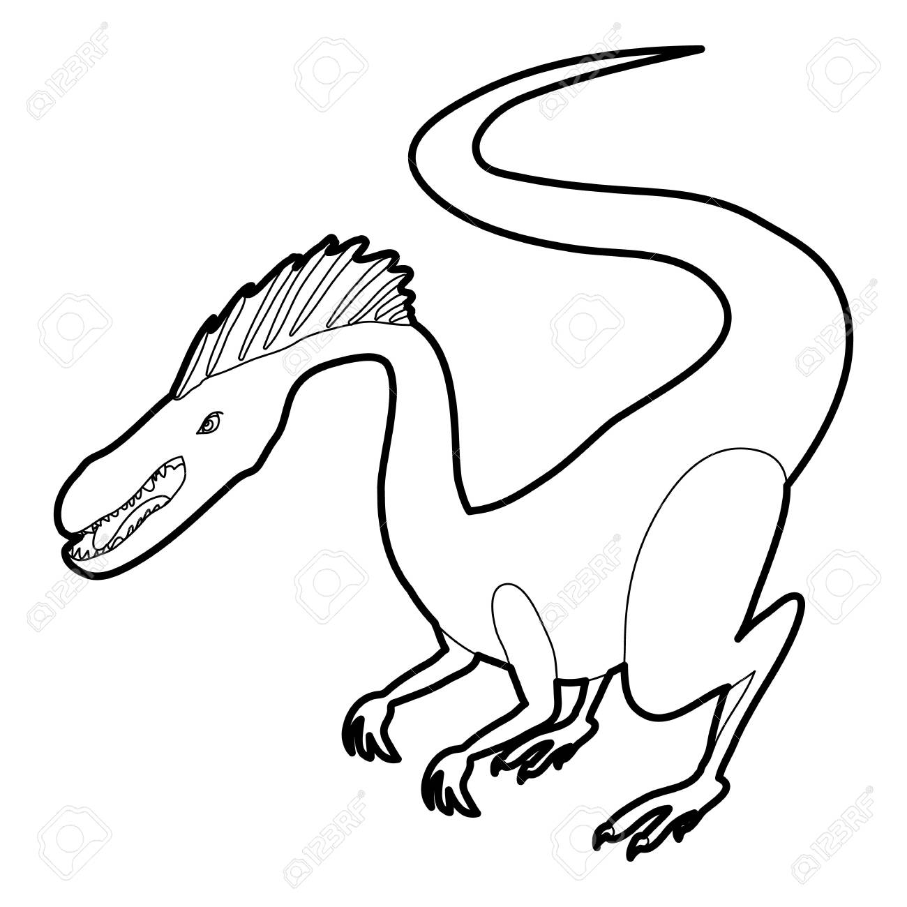 hungry dinosaur icon outline stock vector 82425064