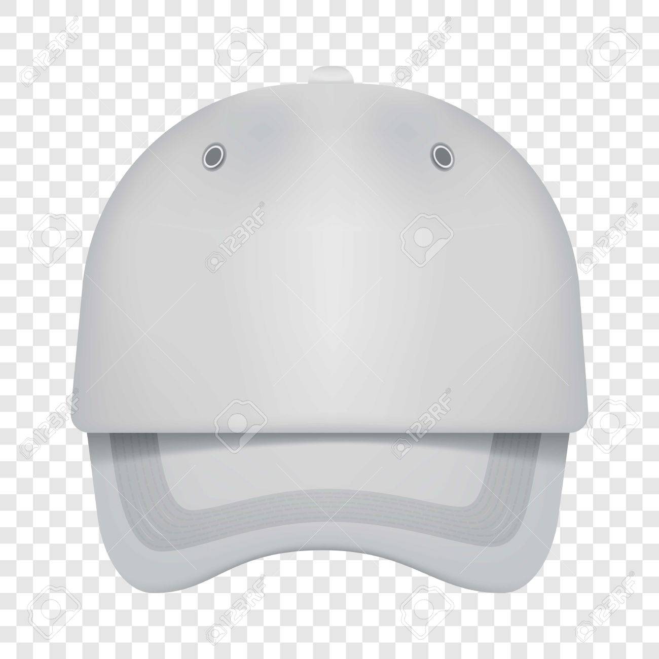 白い帽子正面モックアップ 現実的なスタイル のイラスト素材 ベクタ Image