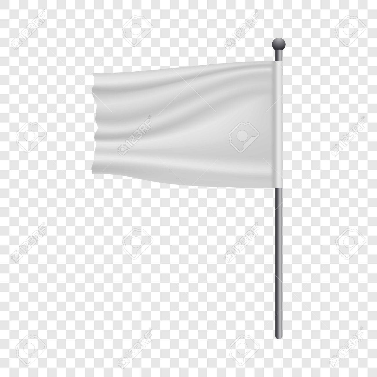 Download White Flag On Flagpole Mockup Realistic Style Royalty Free Cliparts Vectors And Stock Illustration Image 82593187