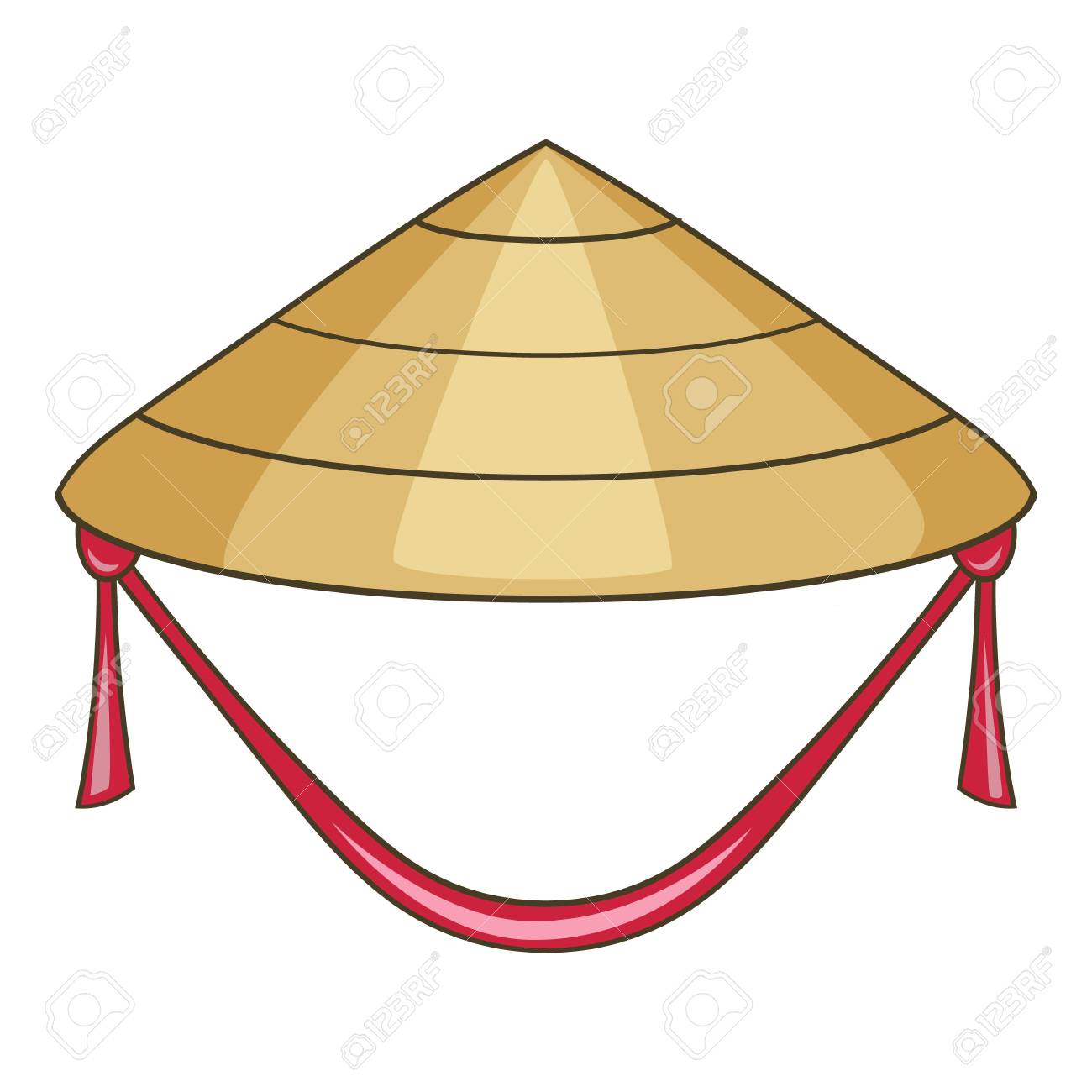 asian triangle hat