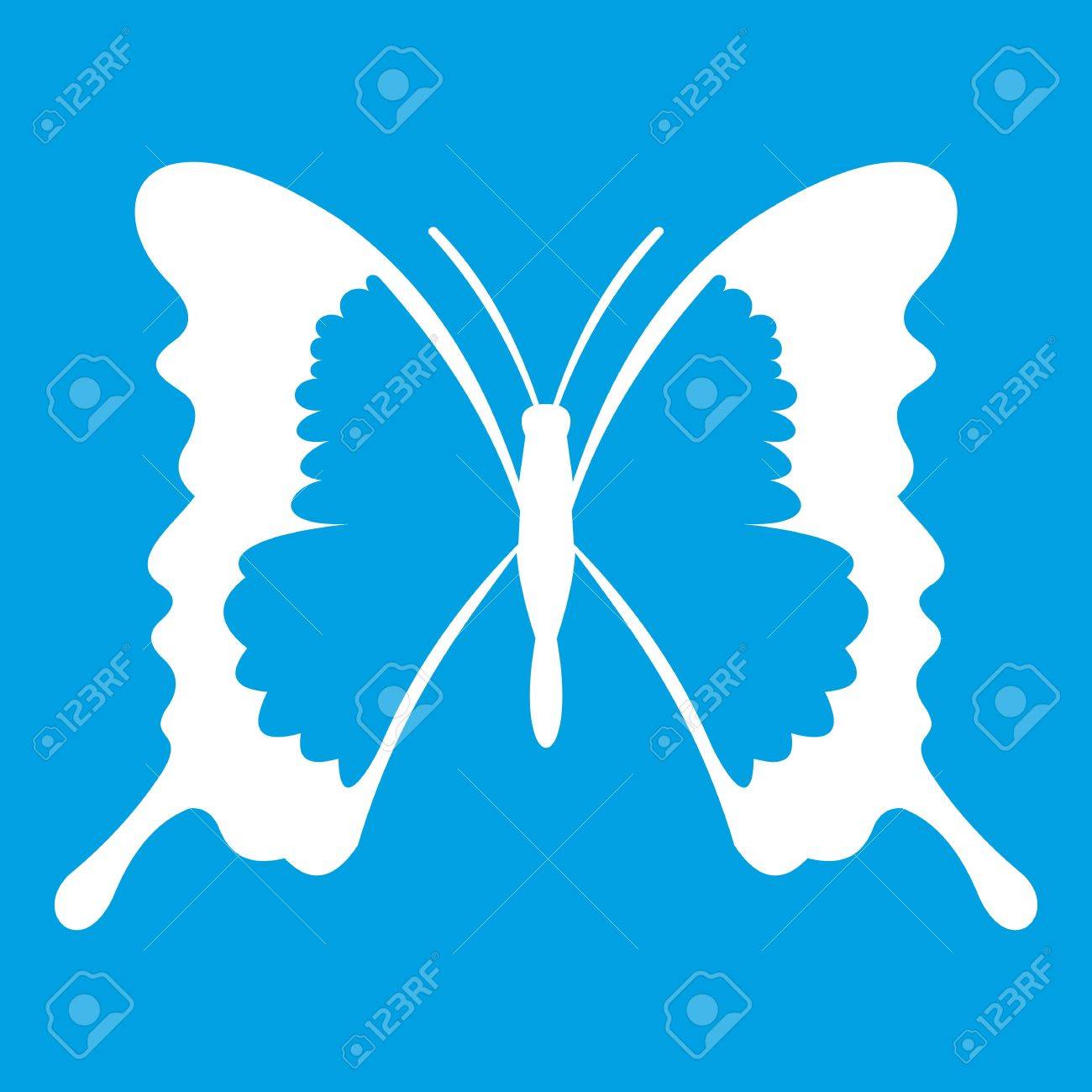 アゲハ蝶アイコン白 のイラスト素材 ベクタ Image 3177