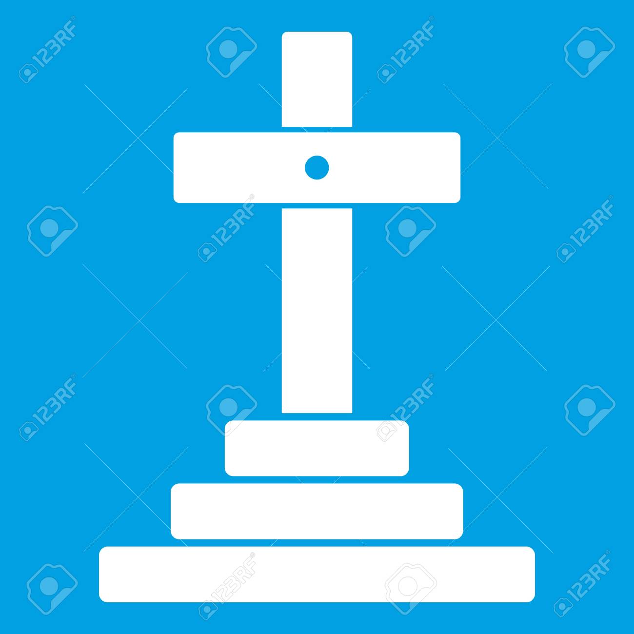 白い墓アイコンのイラスト素材 ベクタ Image