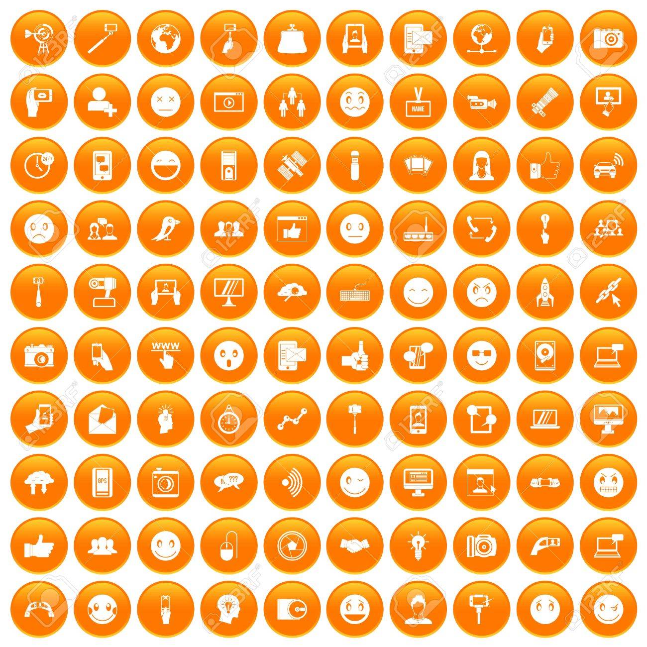 100 social media icons
