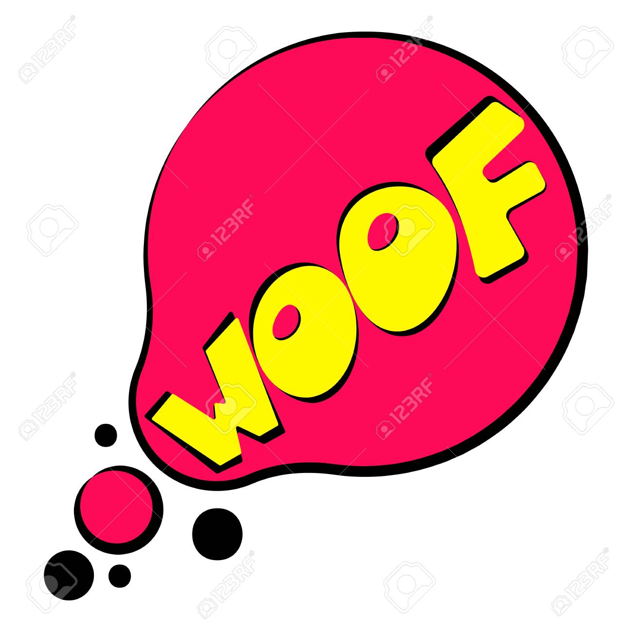 woof sound effect speech