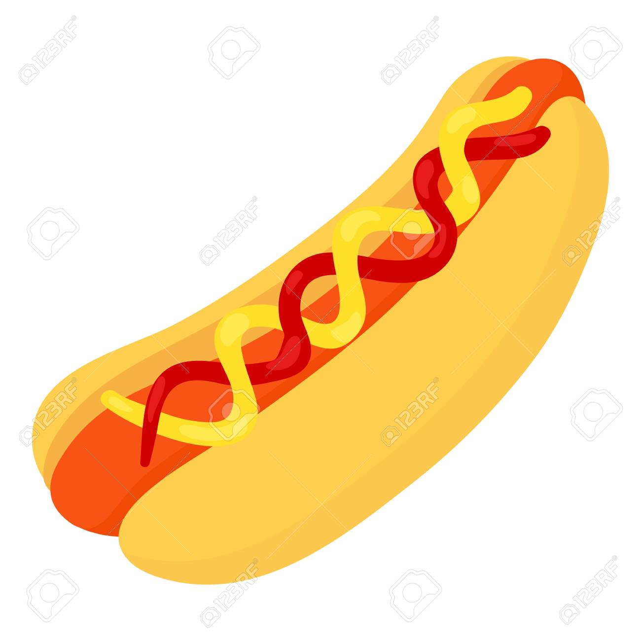 Icono De Hotdog Ilustración De Dibujos Animados De Icono De Vector De Hot  Dog Para Web Ilustraciones Svg, Vectoriales, Clip Art Vectorizado Libre De  Derechos. Image 83066391.