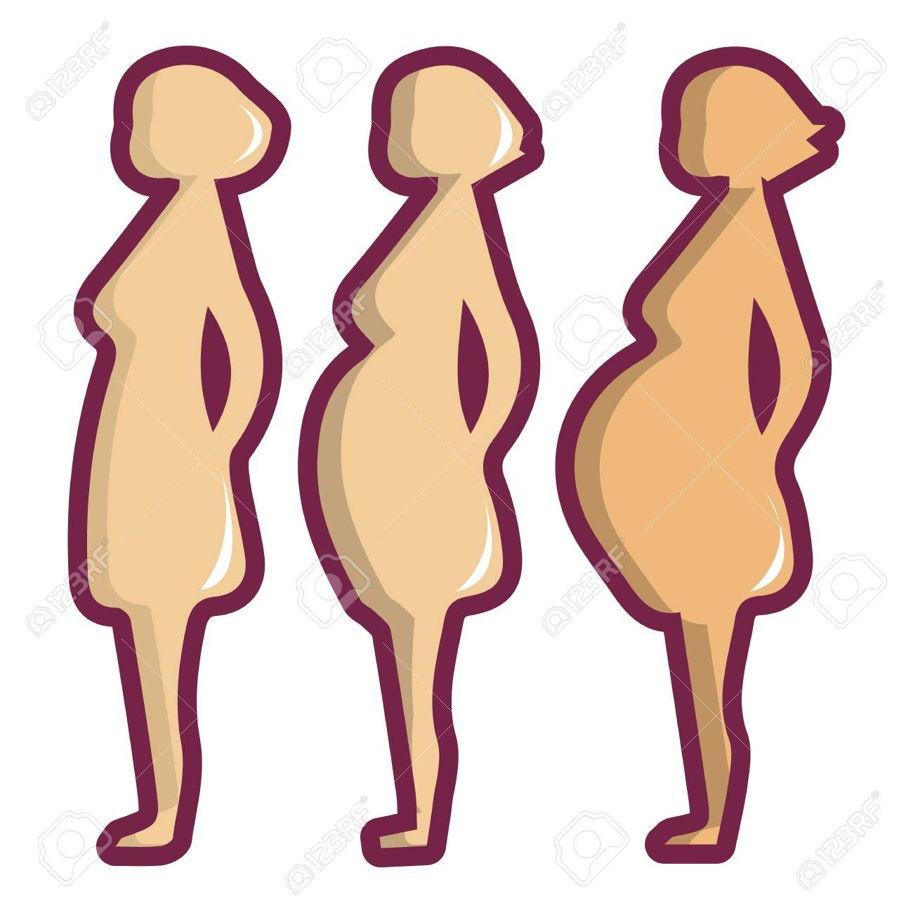 妊娠期間のアイコン Web デザインのための妊娠期間ベクトル アイコンの漫画イラストのイラスト素材 ベクタ Image