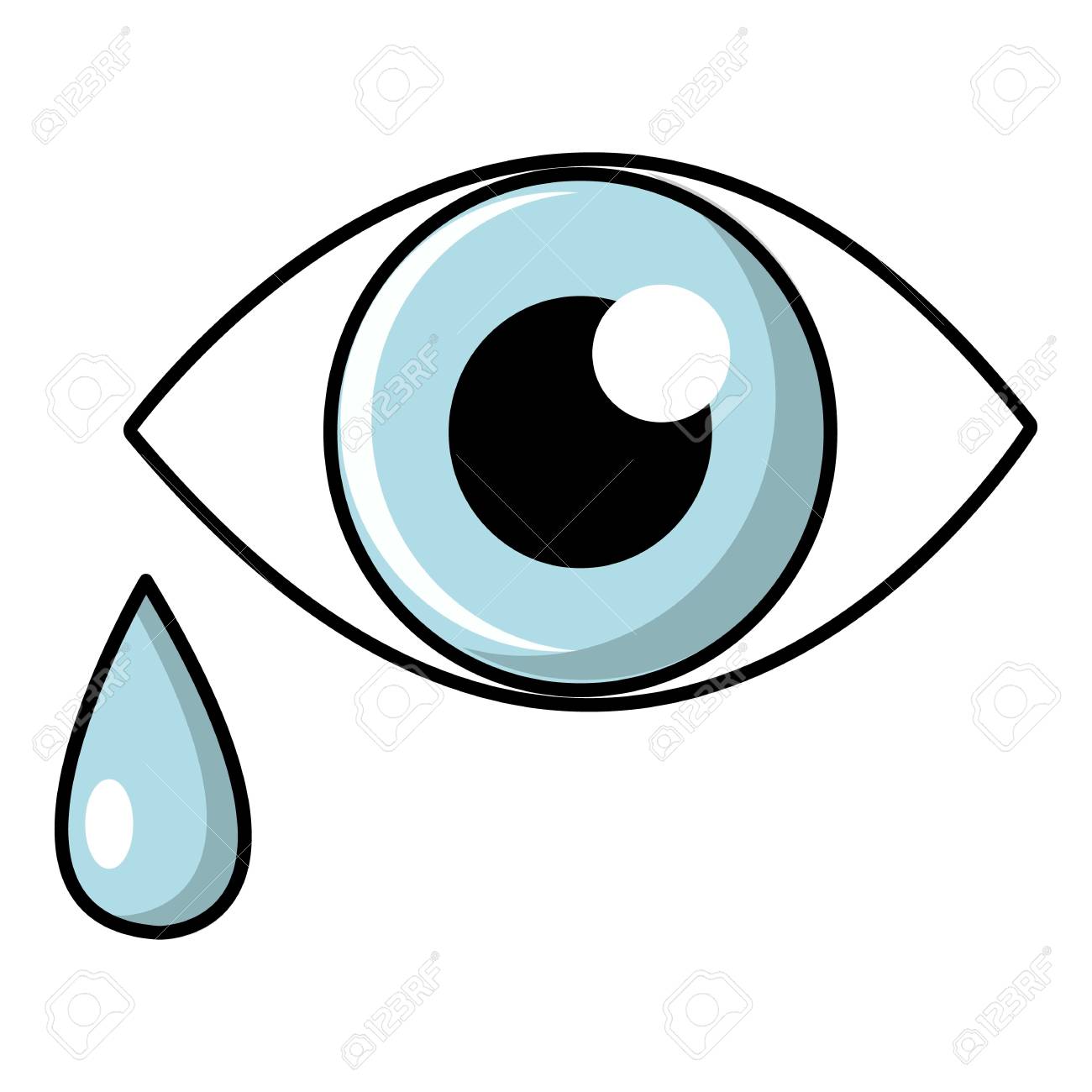 Icono De Ojo Llorando. Ilustración De Dibujos Animados De Ojos Llorando  Iconos De Vectores Para El Diseño Web Ilustraciones Svg, Vectoriales, Clip  Art Vectorizado Libre De Derechos. Image 83067057.