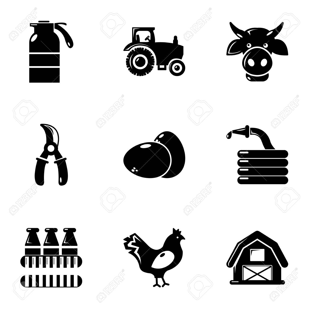 農業のアイコンを設定 シンプルなスタイル のイラスト素材 ベクタ Image 農業のアイコンを設定 シンプルなスタイル のイラスト素材 ベクタ Image