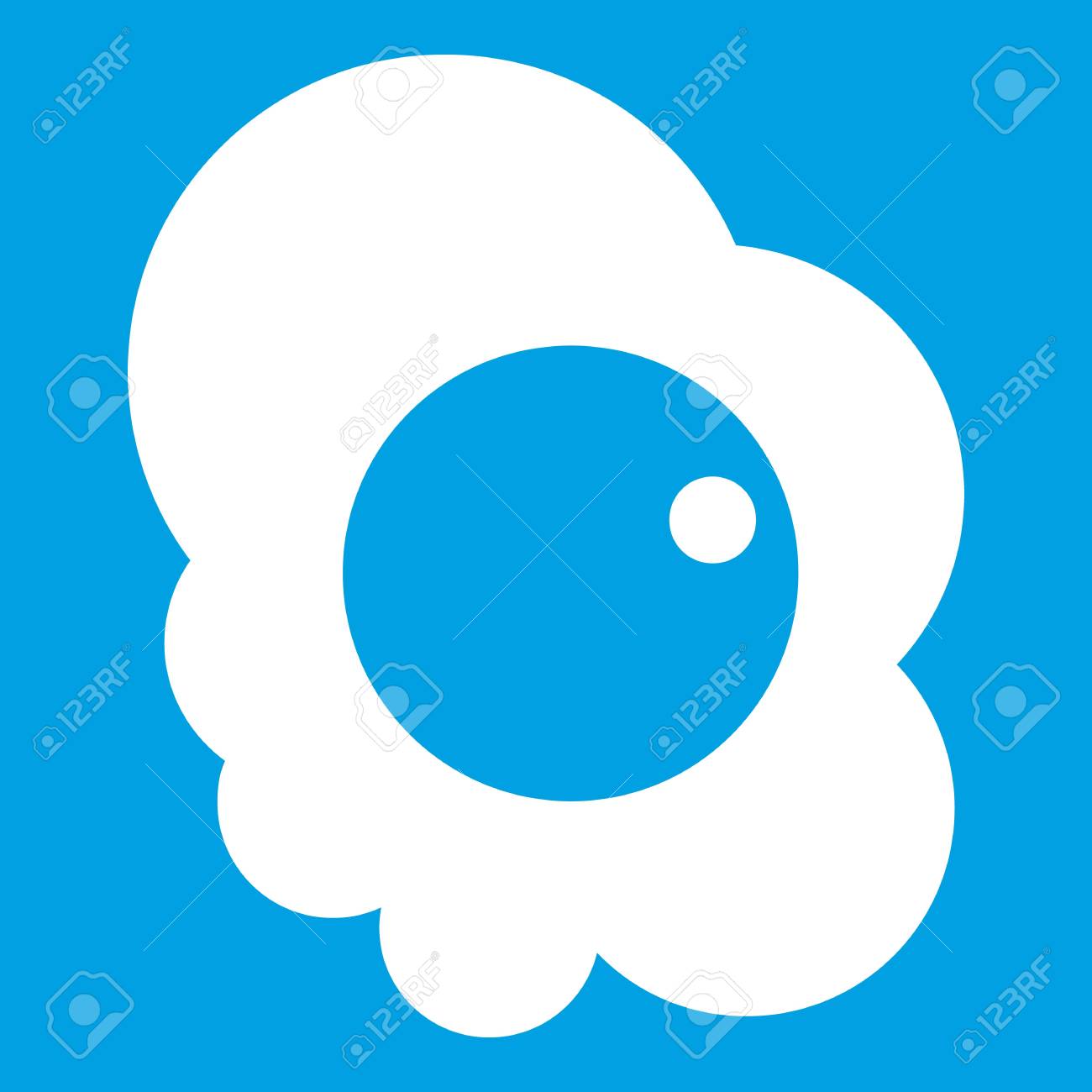 揚げ卵アイコン白のイラスト素材 ベクタ Image 3572