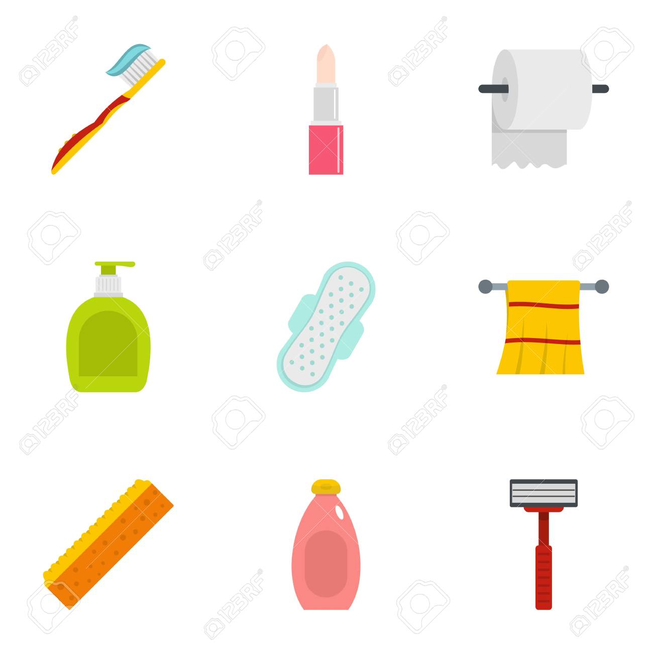 Bathroom Accessories Vector