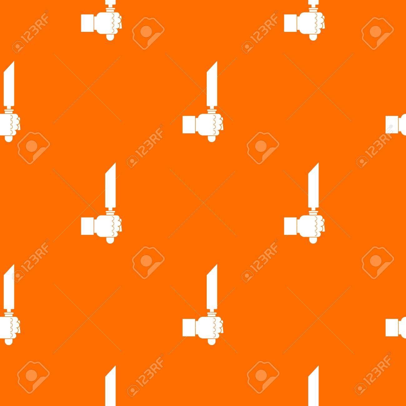 ピンセットや男の手のパターンでペンチを任意のデザインのオレンジ色ではシームレスに繰り返します ベクトルの幾何学的な図 のイラスト素材 ベクタ Image