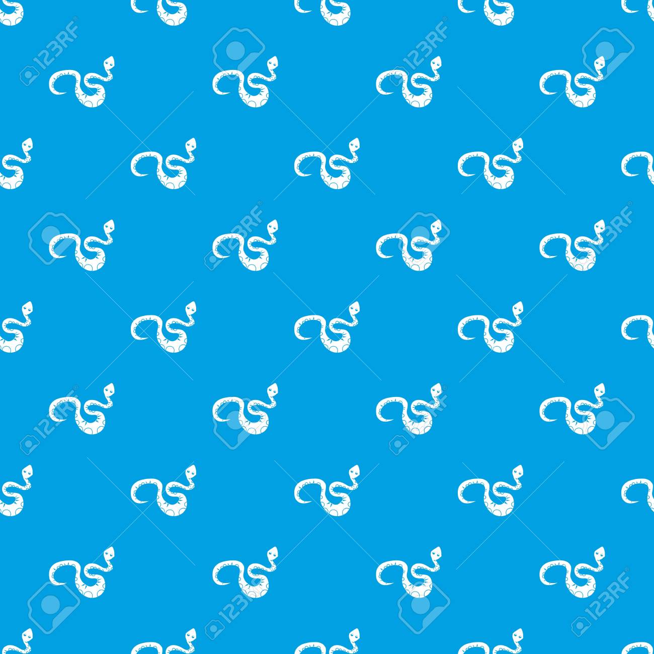 ヘビ柄シームレスな青 のイラスト素材 ベクタ Image