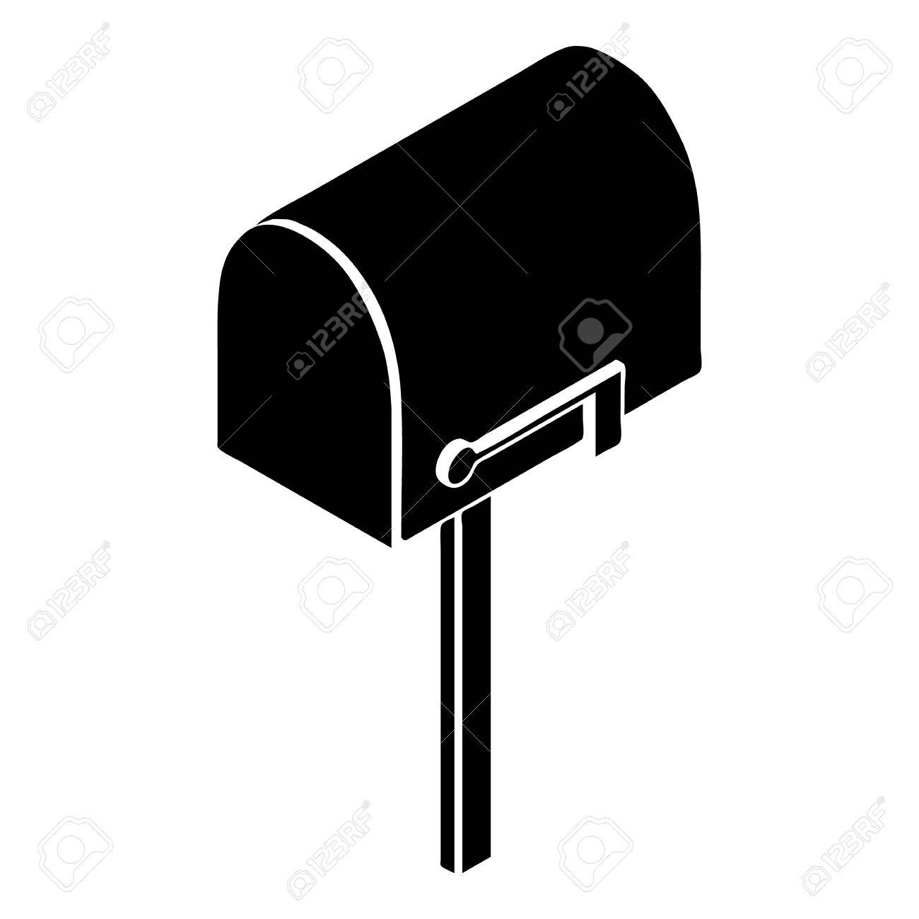 家の郵便ポストのアイコンです 白い背景で隔離の Web デザインの家郵便受けベクトル アイコンのシンプルなイラスト のイラスト素材 ベクタ Image