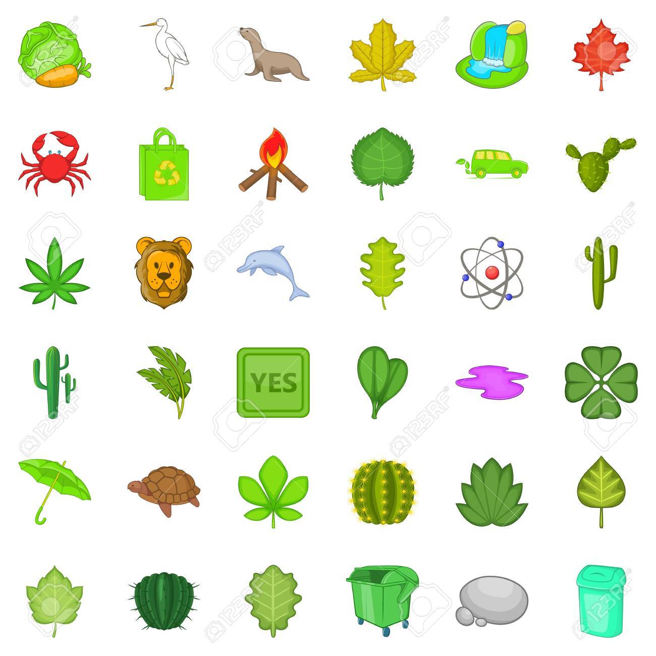 Jeu Dicônes De Leau Style De Dessin Animé De 36 Icônes Vectorielles De Leau Pour Le Web Isolé Sur Fond Blanc
