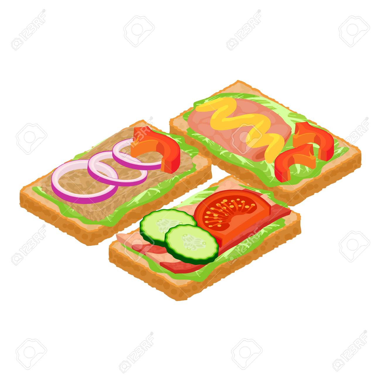toast icon isometric illustration of toast vector icon for web isometric illustration