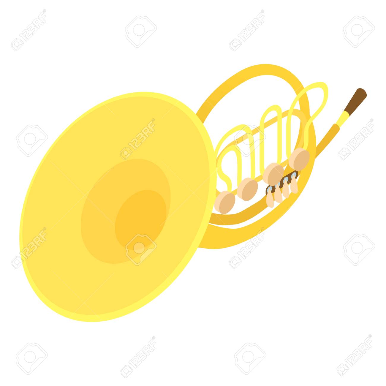 トロンボーンのアイコン Web のトロンボーン ベクトル アイコンのアイソメ図のイラスト素材 ベクタ Image 90164410