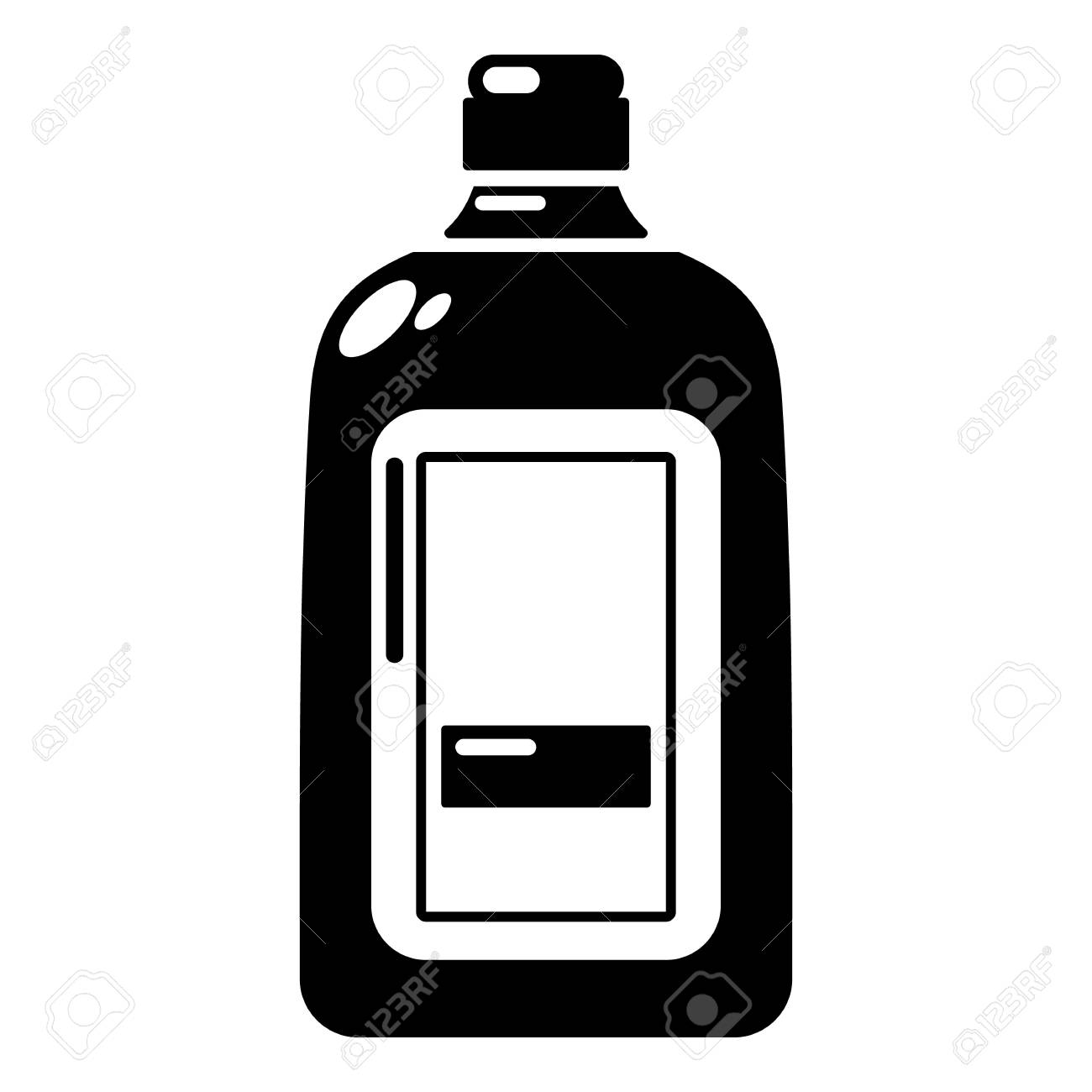 フラットボトルアイコン シンプルなスタイル のイラスト素材 ベクタ Image