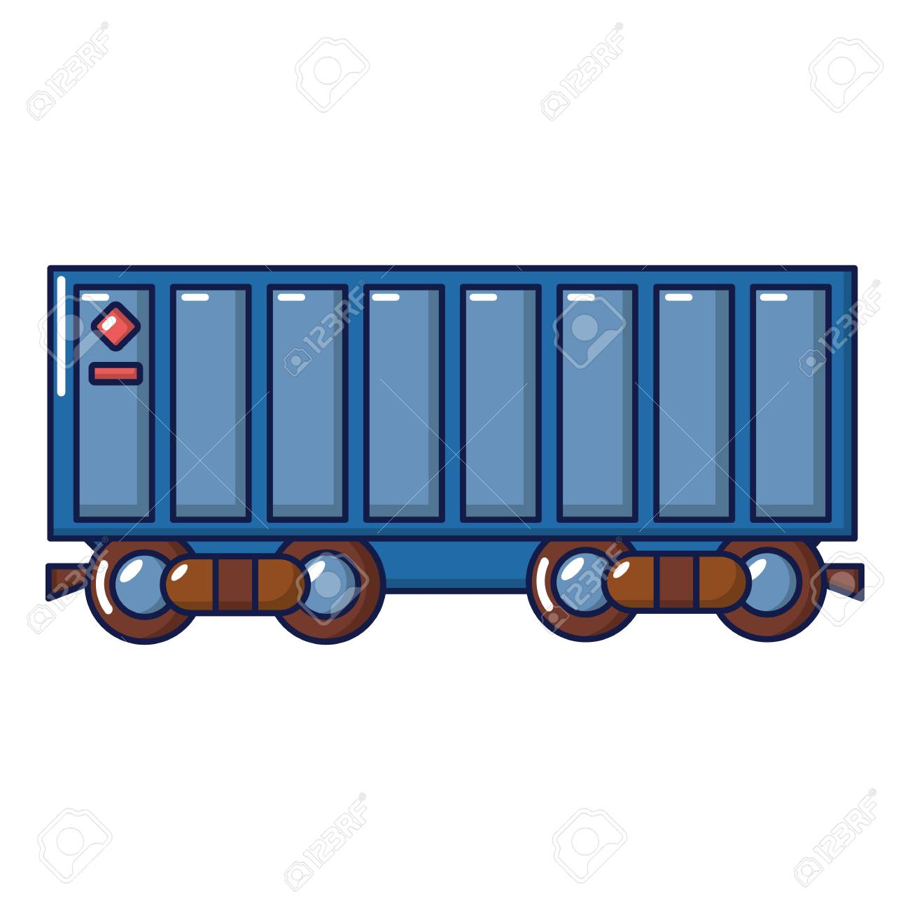 貨物列車アイコン Web の貨物列車ベクトル アイコンの漫画イラスト のイラスト素材 ベクタ Image