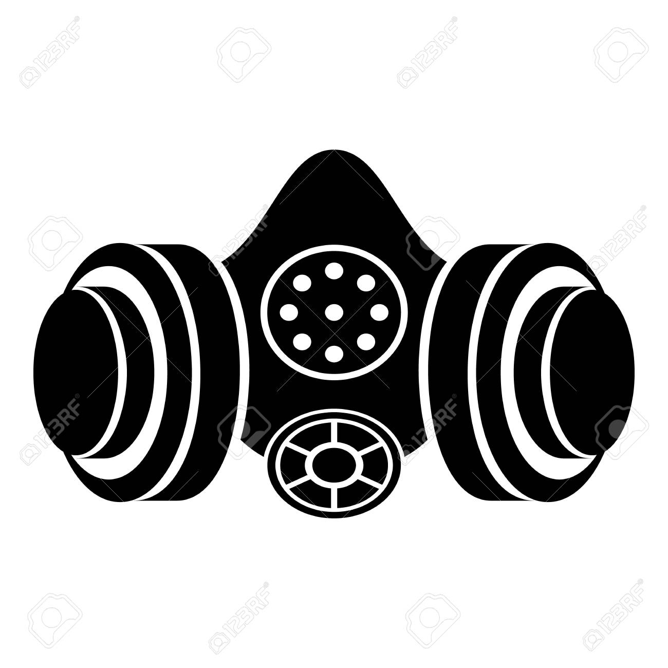 ガスマスクアイコン ウェブ用ガスマスクベクトルアイコンの簡単なイラスト のイラスト素材 ベクタ Image