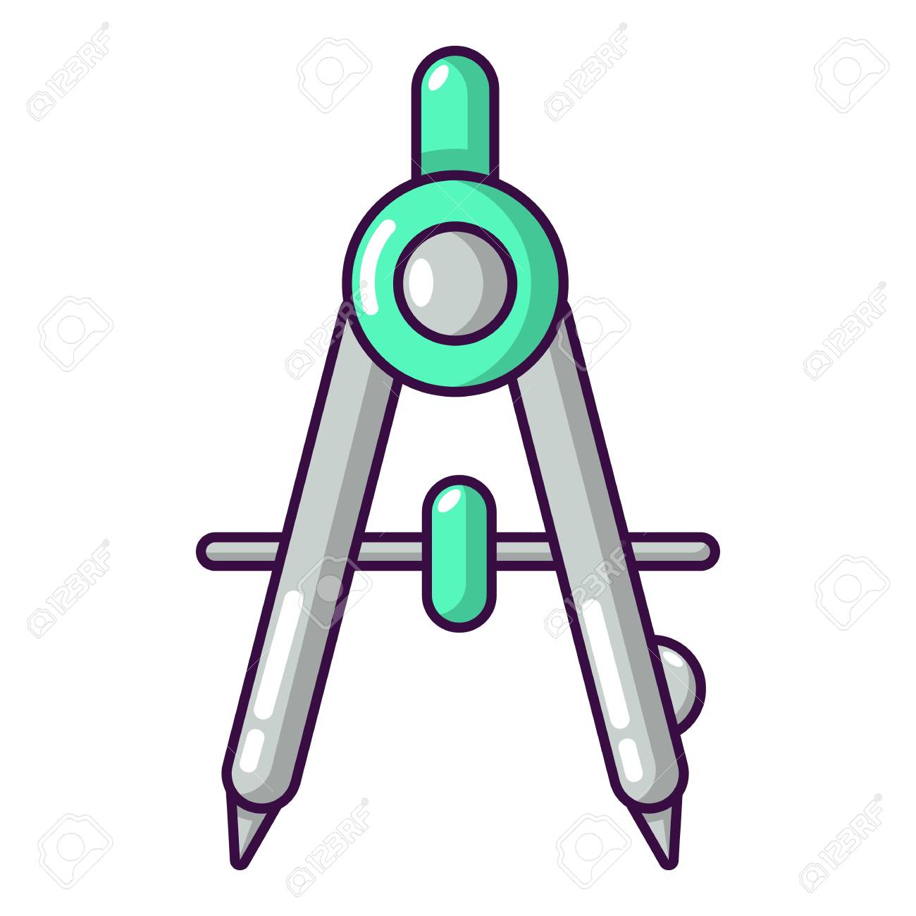 Compasses School Icon Cartoon Illustration Of Compasses School Vector Icon For Web Royalty Free Cliparts Vectors And Stock Illustration Image