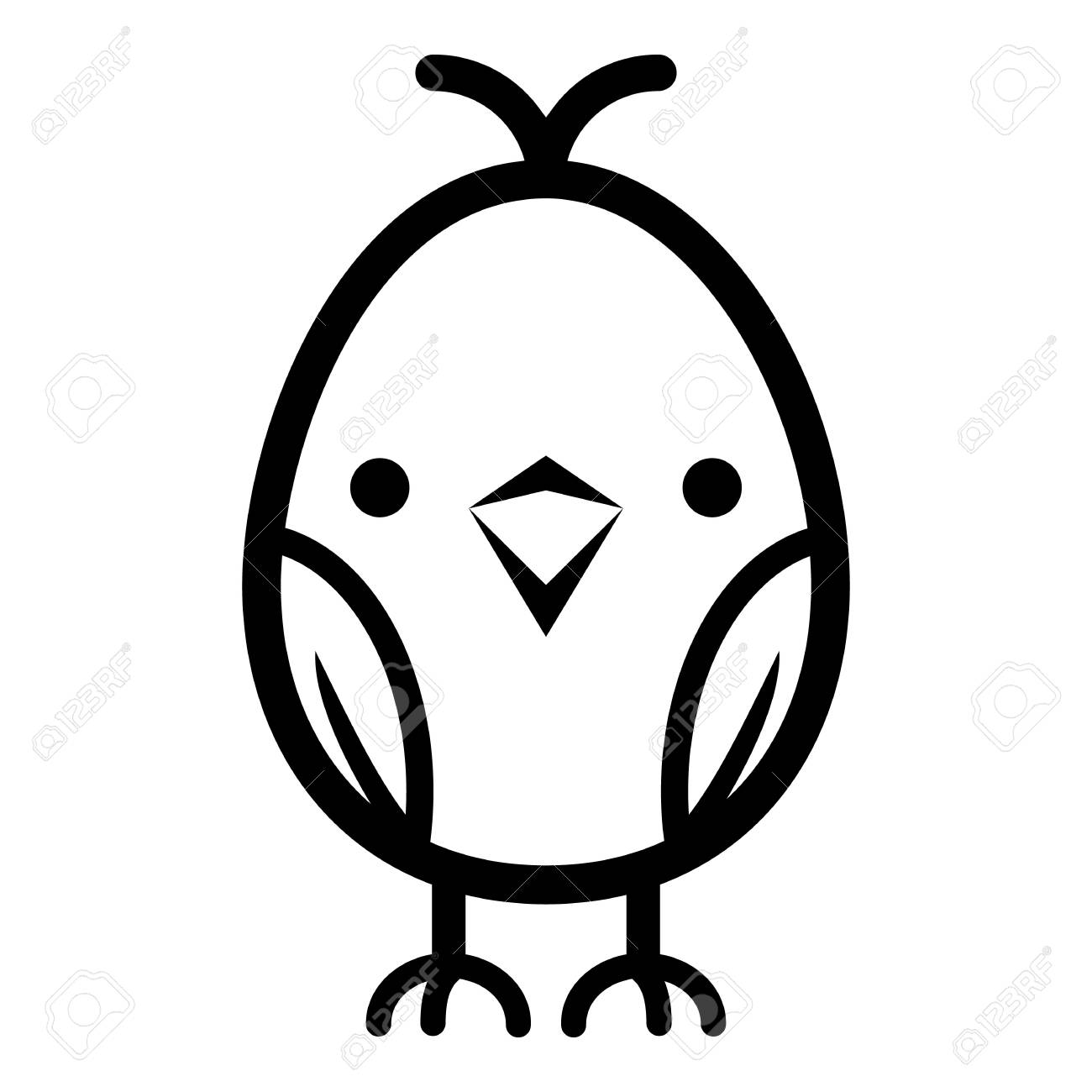 chick icon simple black