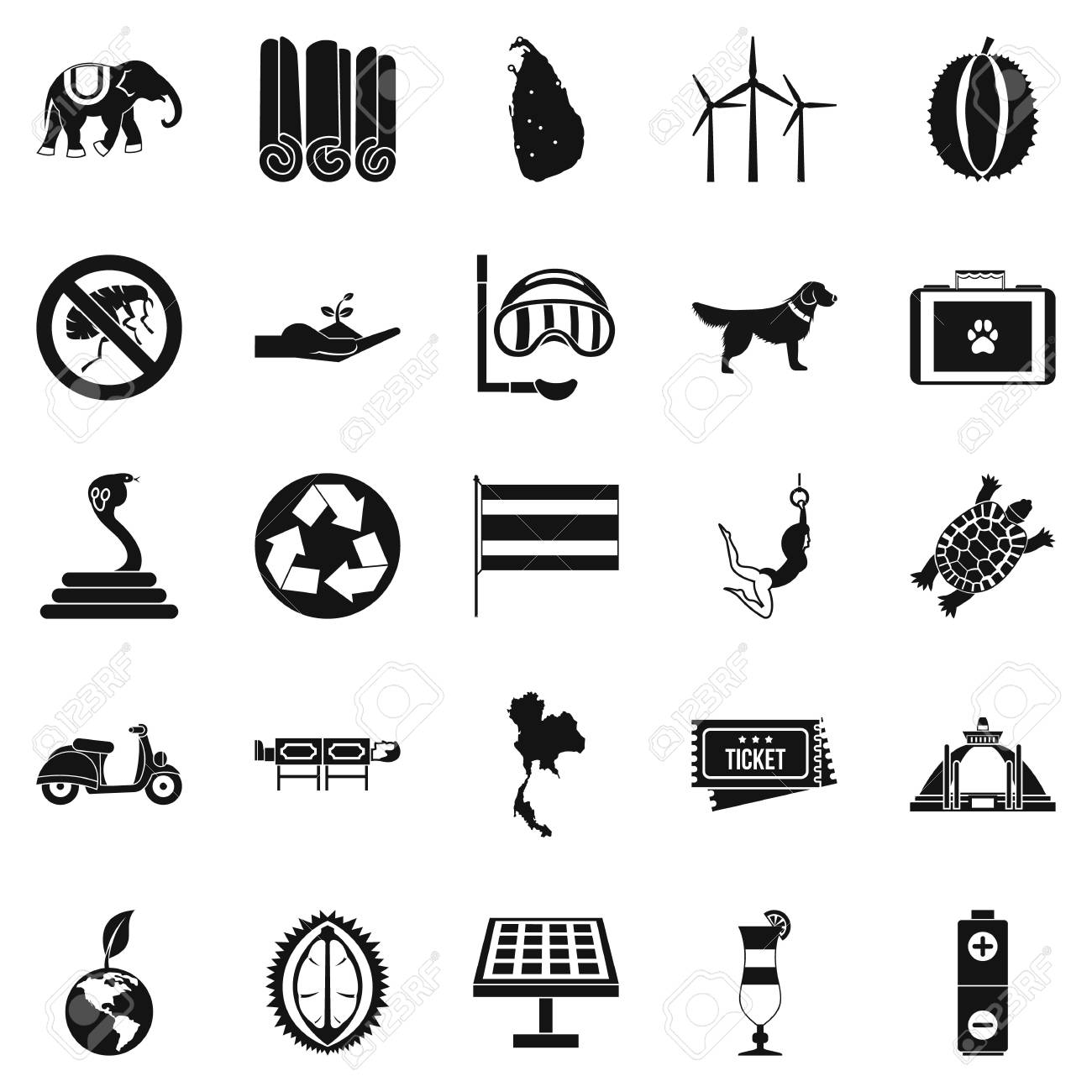 獣姦アイコンセット、シンプルなスタイルのイラスト素材・ベクター Image 93846231