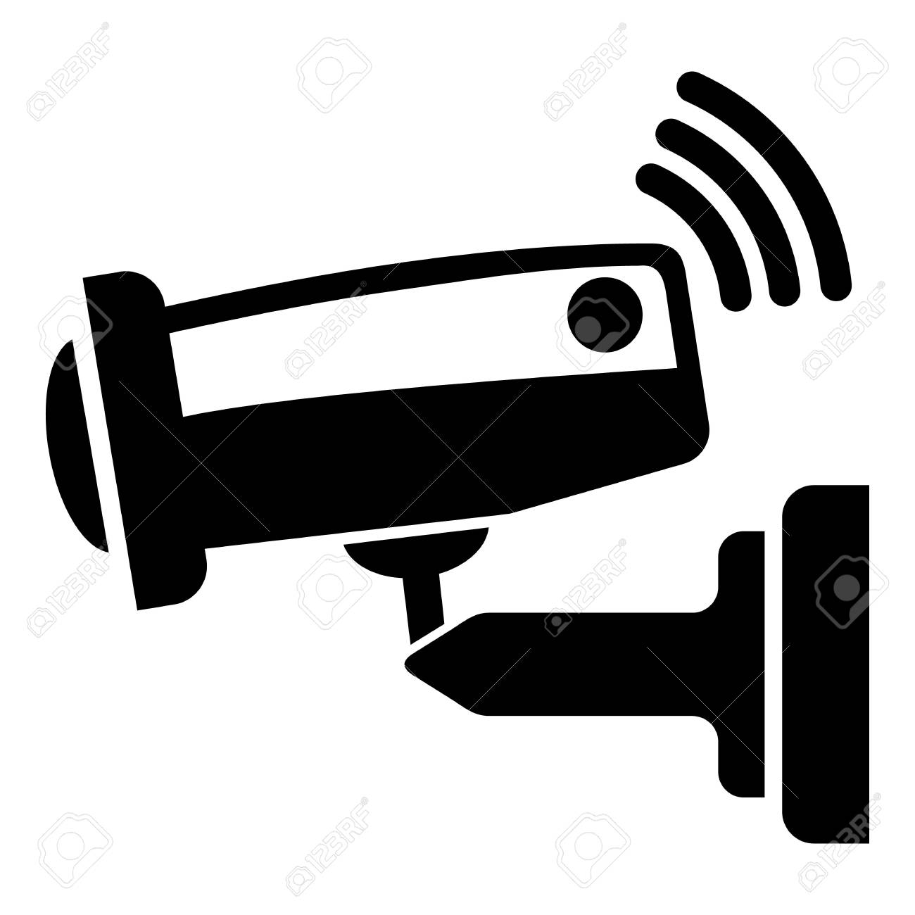 防犯カメラのアイコン ウェブ用セキュリティカメラベクトルアイコンの簡単なイラスト のイラスト素材 ベクタ Image