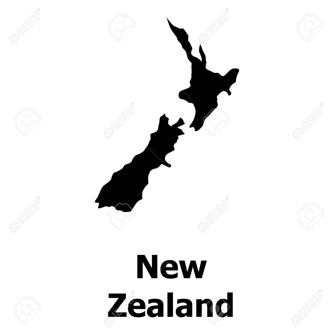 New Zealand Map Vector New Zealand Map Icon. Simple Illustration Of New Zealand Map Vector Icon  For Web Royalty Free Svg, Cliparts, Vectors, And Stock Illustration. Image  94484219.