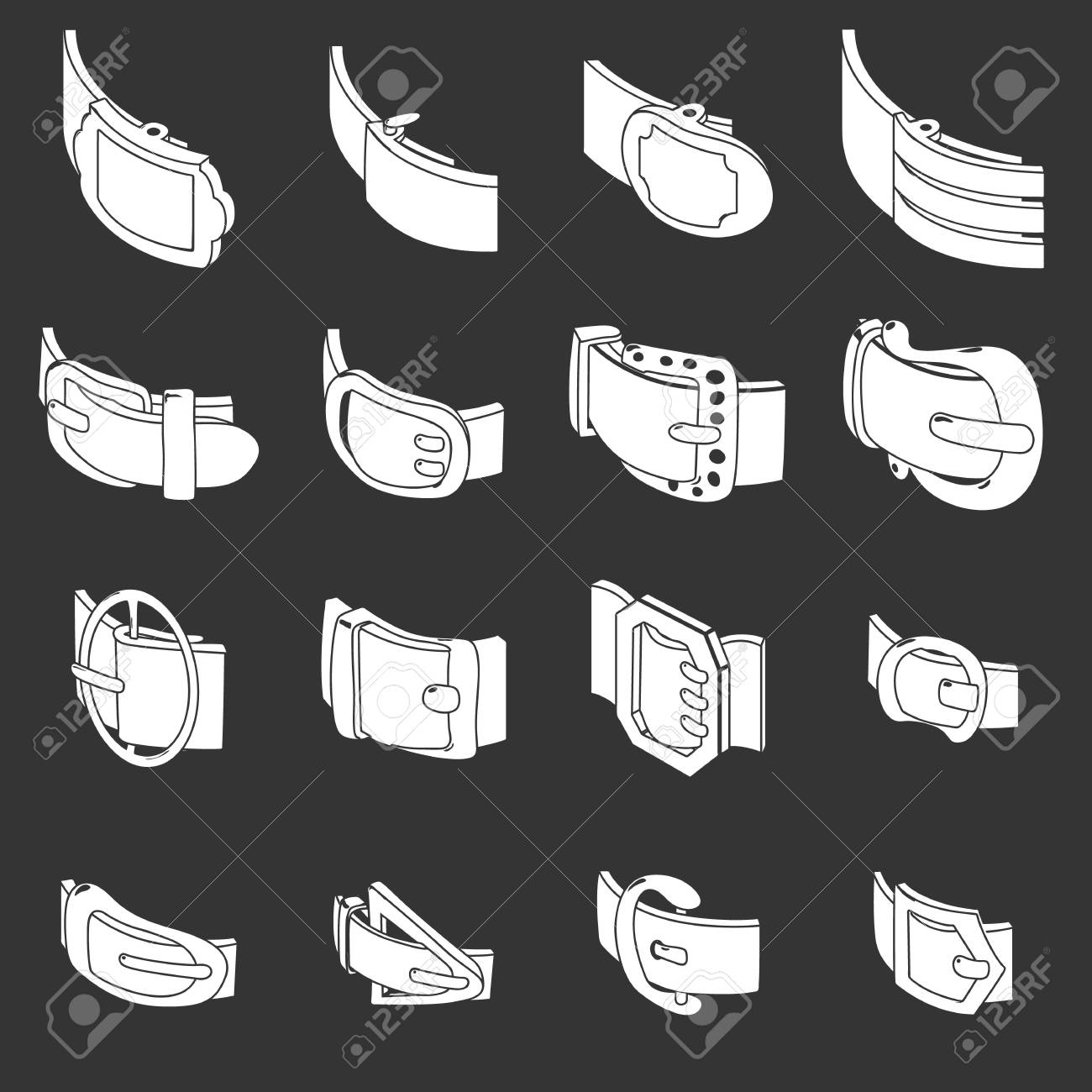 belt buckle vector